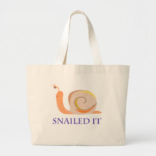 Snailed it grote tote bag