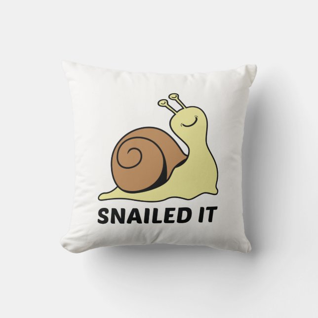 Snailed it kussen (Voorkant)