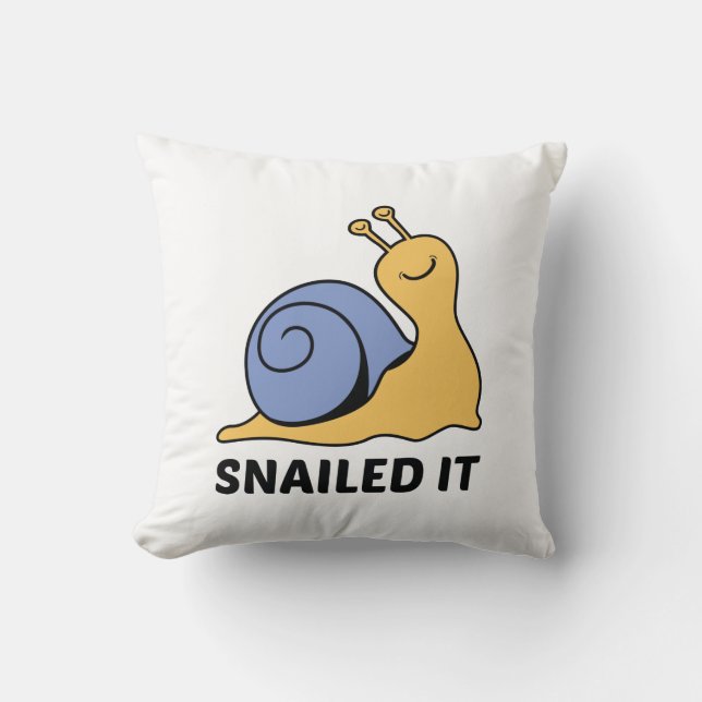 Snailed it kussen (Voorkant)