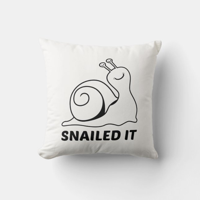 Snailed it kussen (Voorkant)