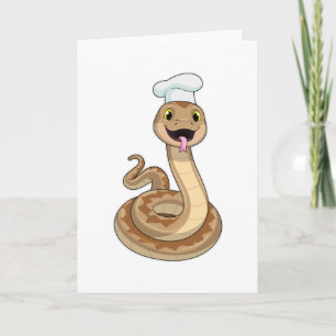 Snake als Cook met Chef pet Kaart