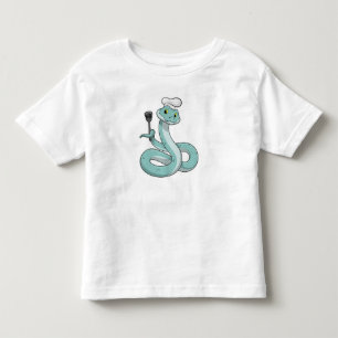 Snake als Cook met Chef pet Kinder Shirts