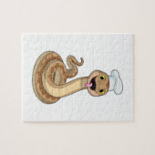 Snake als Cook met Chef pet Legpuzzel (Horizontaal)
