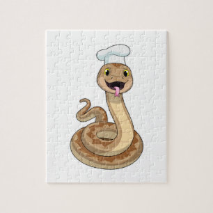 Snake als Cook met Chef pet Legpuzzel