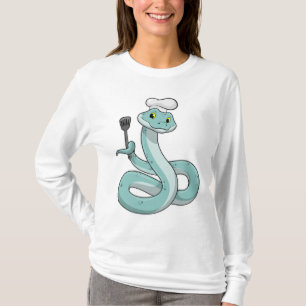 Snake als Cook met Chef pet T-shirt