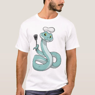 Snake als Cook met Chef pet T-shirt