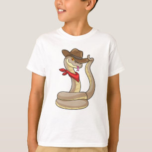 Snake als Cowboy met Scarf T-shirt