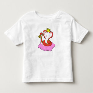 Snake als koning met kroon kinder shirts