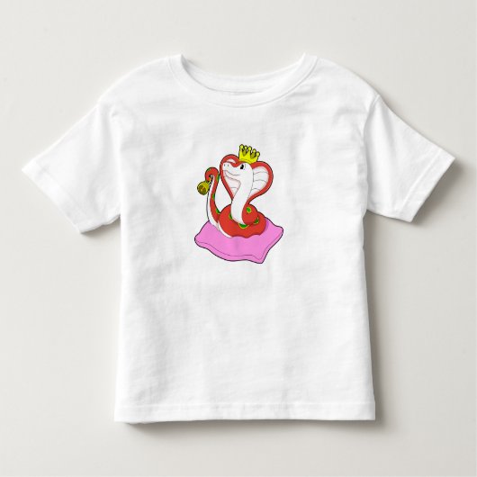 Snake als koning met kroon kinder shirts (Voorkant)