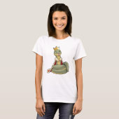 Snake als koning met kroon t-shirt (Voorkant volledig)