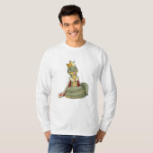 Snake als koning met kroon t-shirt (Voorkant volledig)