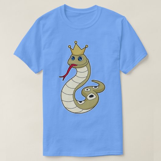Snake als koning met kroon t-shirt (Design voorkant)