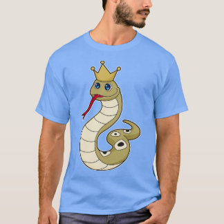 Snake als koning met kroon t-shirt