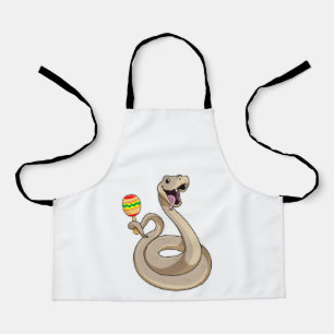 Snake als muzikant met Maracas Schort