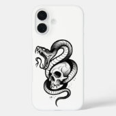 Snake and Skull Gothic iPhone Case – Dark Tattoo S (Achterkant)