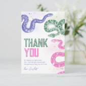 Snake Anniversaire Fête Merci Cartes (Debout devant)
