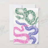 Snake Anniversaire Fête Merci Cartes (Dos)
