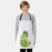 Snake as Diver wirth Snorkel Schort (Gedragen)