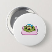 Snake at Sleeping with Nightcap Ronde Button 7,6 Cm (Voorkant /achterkant)