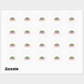 Snake at Sleeping with Nightcap Ronde Sticker (Vel)