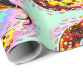 Snake Attack Psychedelic Surreal Art Cadeaupapier (Rol Hoek)