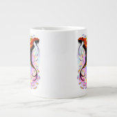Snake Attack Psychedelic Surreal Art Extra Grote Beker (Voorkant)