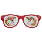 Snake Attack Psychedelic Surreal Art Retro Zonnebril (Voorkant)