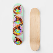 Snake Attack Psychedelic Surreal Art Skateboard (Voorkant)