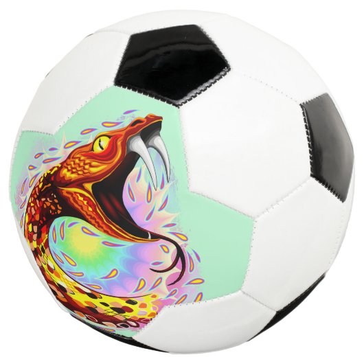 Snake Attack Psychedelic Surreal Art Voetbal (Drie kwart)