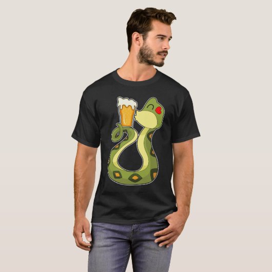 Snake Beer T-shirt (Voorkant volledig)