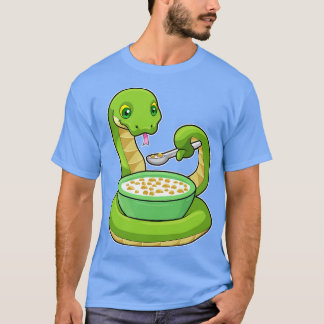 Snake bij Eating met Muesli T-shirt