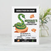 Snake Birthday Party Invitation (Debout devant)
