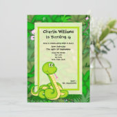 Snake Birthday Party Kaart (Staand voorkant)
