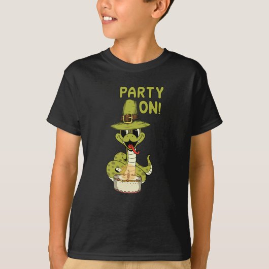 Snake Birthday Party T-shirt (Voorkant)