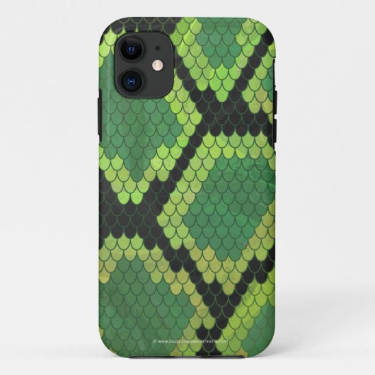 Snake Black en Green Print Case-Mate iPhone Case (Achterkant)