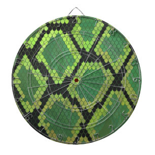 Snake Black en Green Print Dartbord