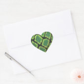 Snake Black en Green Print Hart Sticker (Envelop)