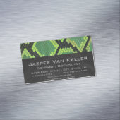 Snake Black en Green Print Magnetisch Visitekaartje (Voorbeeld)