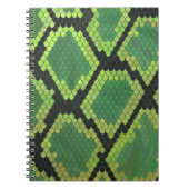Snake Black en Green Print Notitieboek (Voorkant)