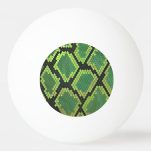 Snake Black en Green Print Pingpongballen