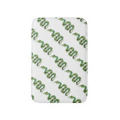 Snake Black en Green Print Silhouette Badmat (Voorkant Verticaal)