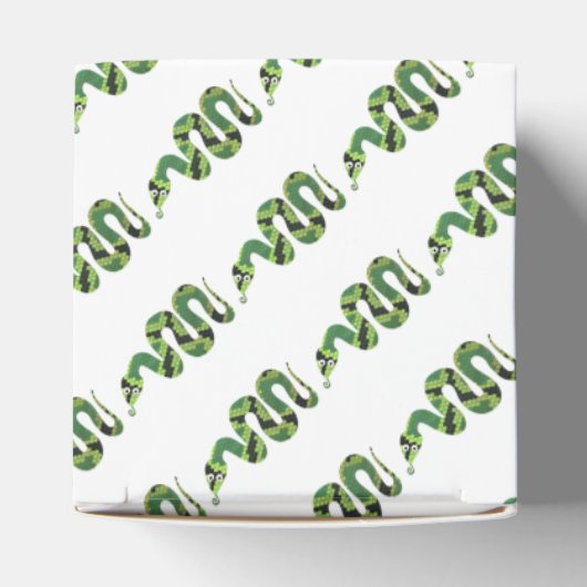 Snake Black en Green Print Silhouette Bedankdoosjes (Bovenkant)