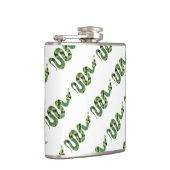 Snake Black en Green Print Silhouette Heupfles (Rechts)