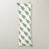 Snake Black en Green Print Silhouette Lichaamskussen (Voorkant Verticaal)