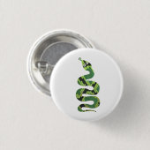Snake Black en Green Print Silhouette Ronde Button 3,2 Cm (Voorkant /achterkant)