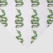 Snake Black en Green Print Silhouette Tissuepapier (Detail)