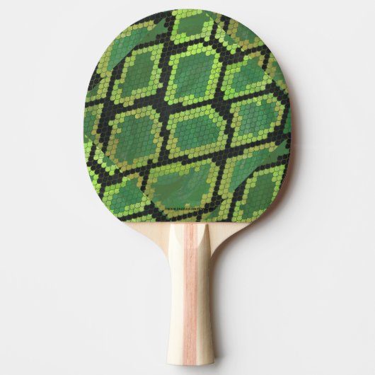 Snake Black en Green Print Tafeltennisbatje (Voorkant)