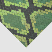 Snake Black en Green Print Tissuepapier (Detail)