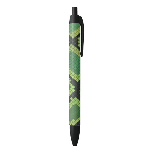 Snake Black en Green Print Zwarte Inkt Pen (Achterkant (Verticaal))
