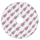 Snake Black en Red Silhouette Kerstboom Rok (Voorkant)